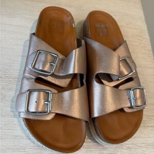 DV by Dolce Vita Metallic Sandals with Buckles